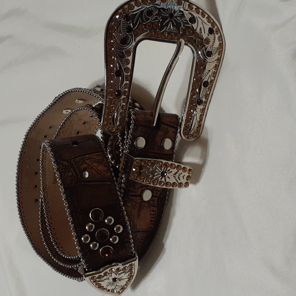 Nocona Western Belt w/Rhinestones